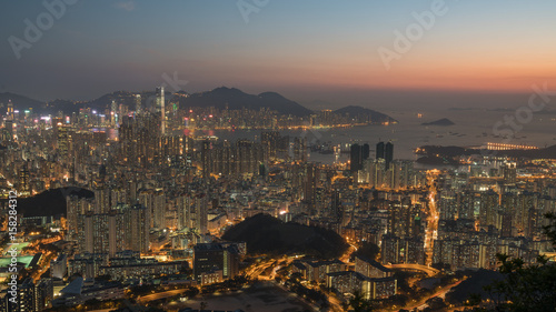 Sunset on Kowloon, Hong Kong