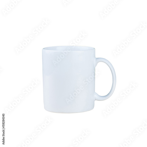 White coffee cup isolated on white background with clipping path
