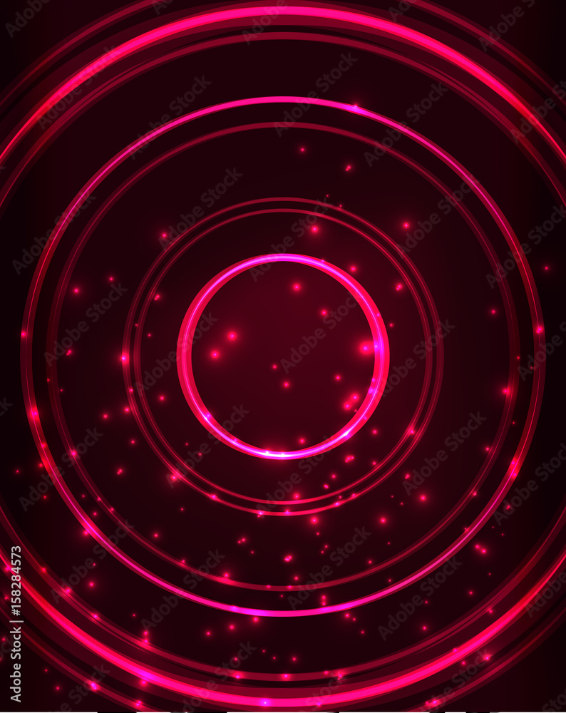 Neon circles abstract background Neon circles abstract background
