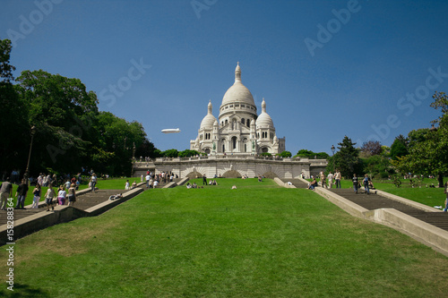 View on basilica of the Sacred Heart, Paris, France