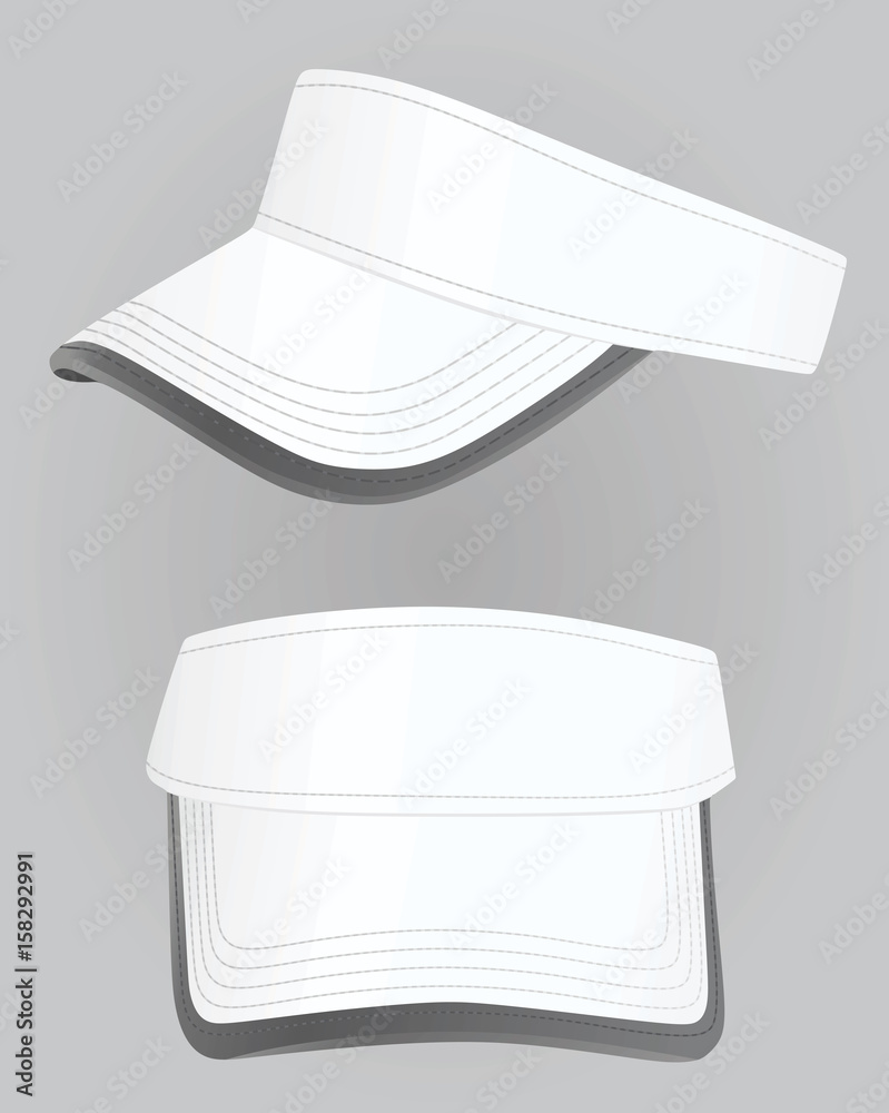 Foto White visor cap vector