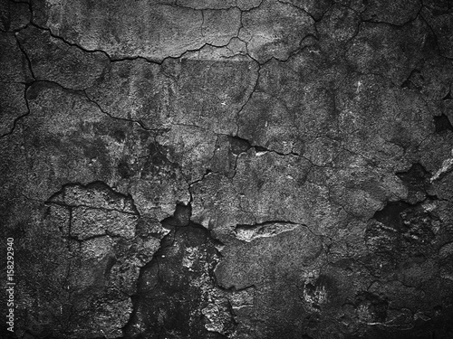 black wall with faults, texture for the background