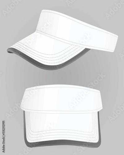 White visor cap vector photo