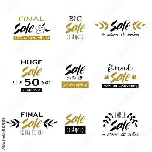 Hand lettering sale badges