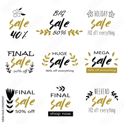 Hand lettering sale badges