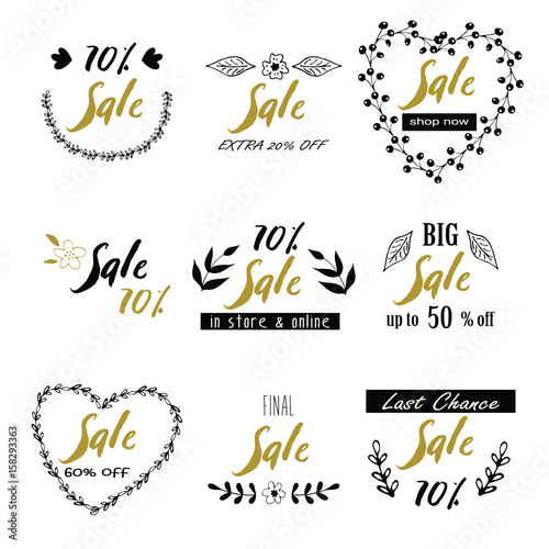Hand lettering sale badges