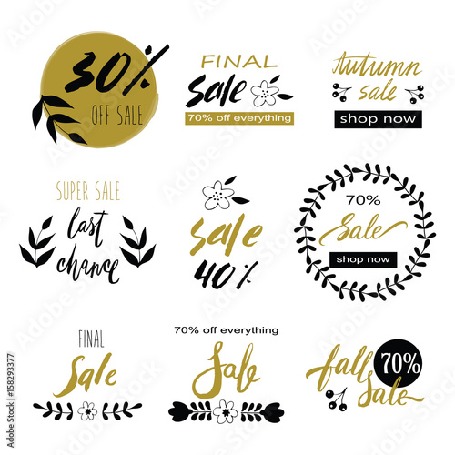 Hand lettering sale badges