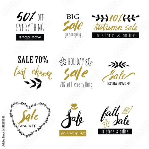 Hand lettering sale badges