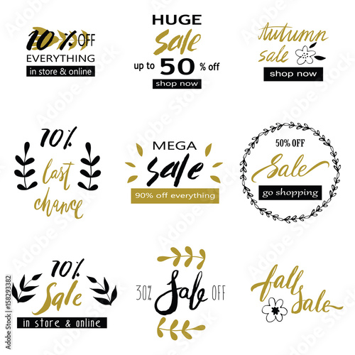 Hand lettering sale badges