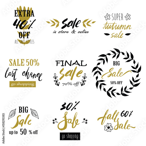 Hand lettering sale badges