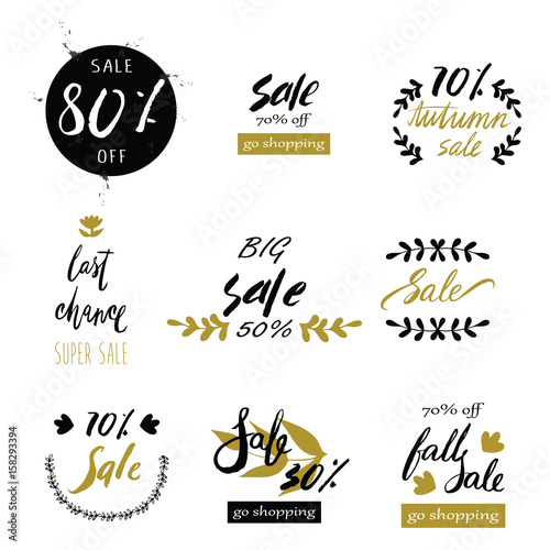 Hand lettering sale badges