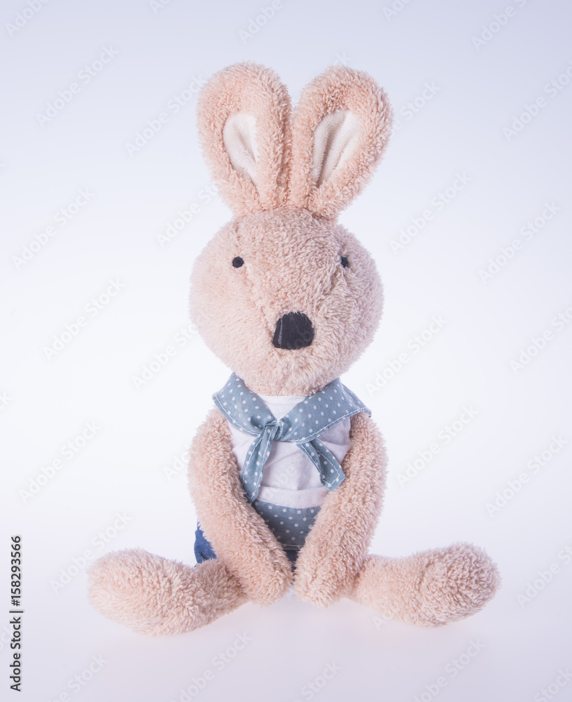 rabbit or bunny toy on a background. rabbit or bunny toy on a background.