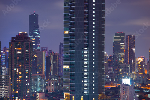 Bangkok skyscraper business and travel districts. © newroadboy
