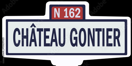 CHÄTEAU GONTIER - Ancien panneau entrée d'agglomération photo