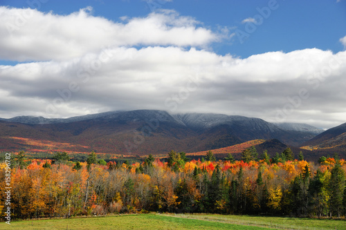 autumn mountain and colorful forest