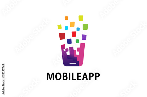 Mobile App Logo Design Illustration