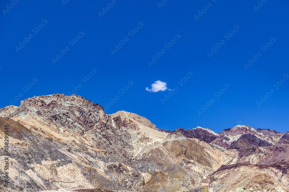 view to the mountains of artists palette in death valley view to the mountains of artists palette in death valley