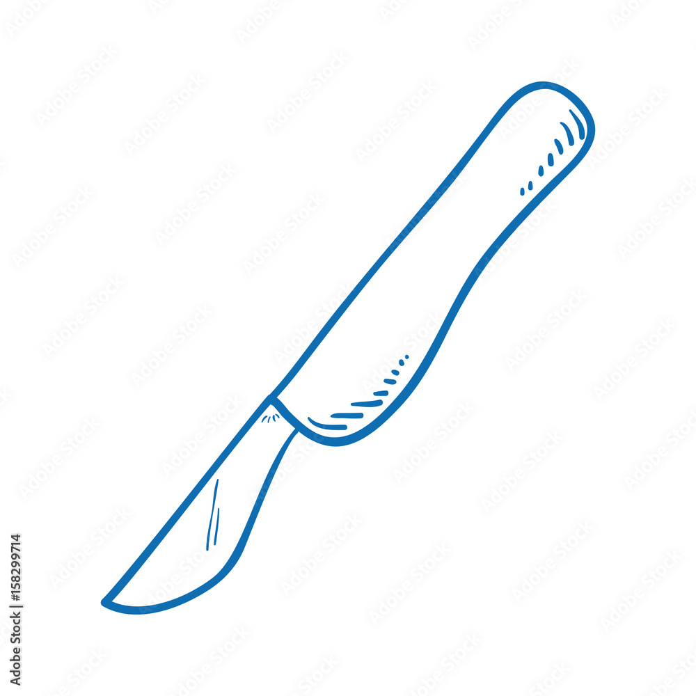 Surgical knife draw icon vector illustration graphic design Surgical knife draw icon vector illustration graphic design