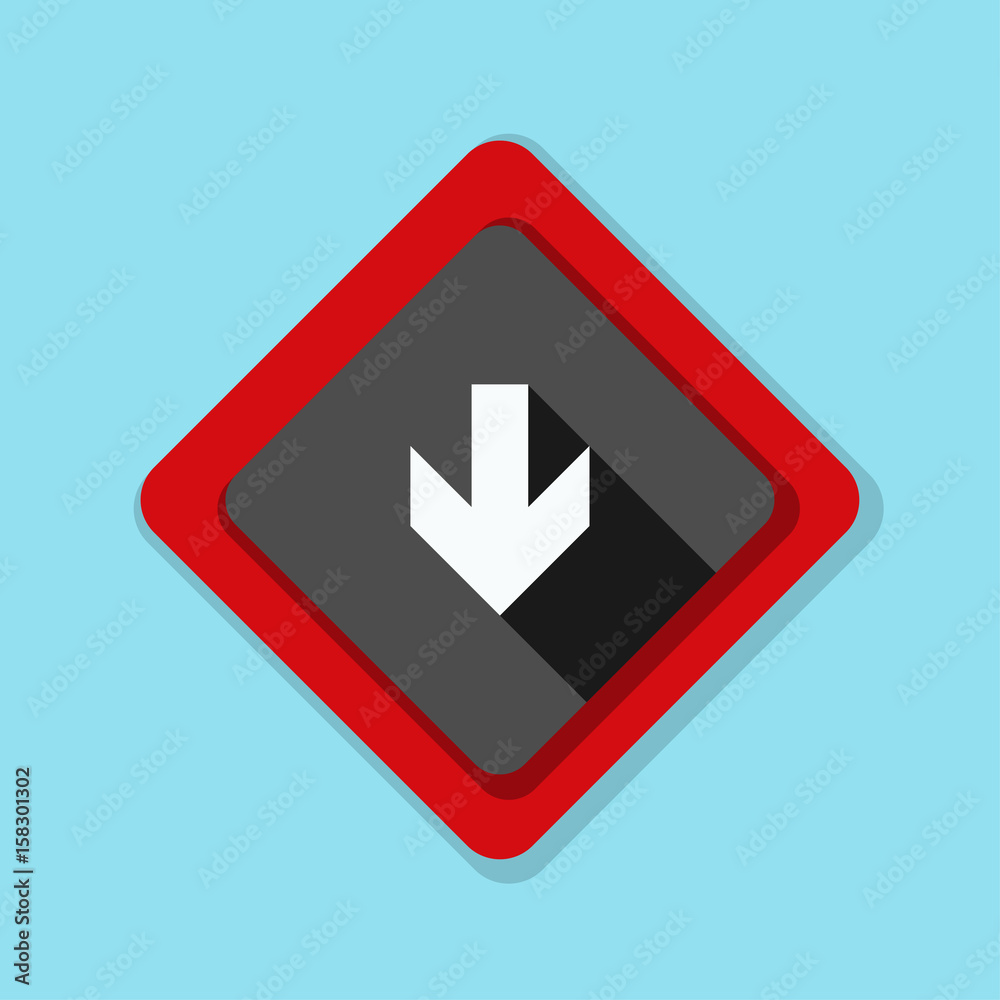 Down Arrow sign illustration Down Arrow sign illustration