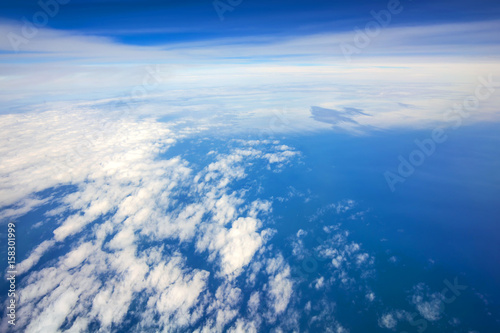 sky from above, aerial view from airplane © zozzzzo