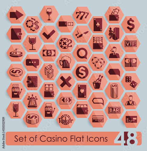 Set of casino icons