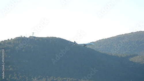 Alitalia airplane landing in Sardinia photo