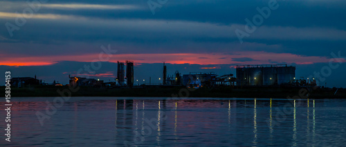 Wallpaper Mural Industrial Station At Sunset Torontodigital.ca