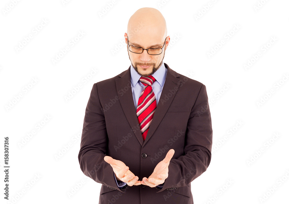 Man holding something