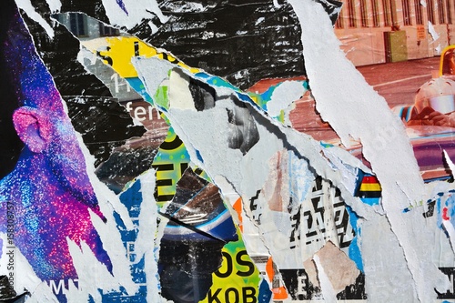 Abstract torn posters