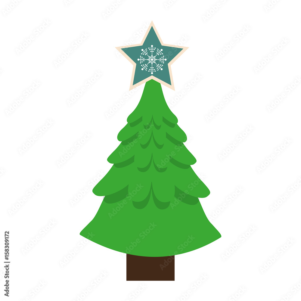 Fototapeta premium tree christmas related icon image vector illustration design 