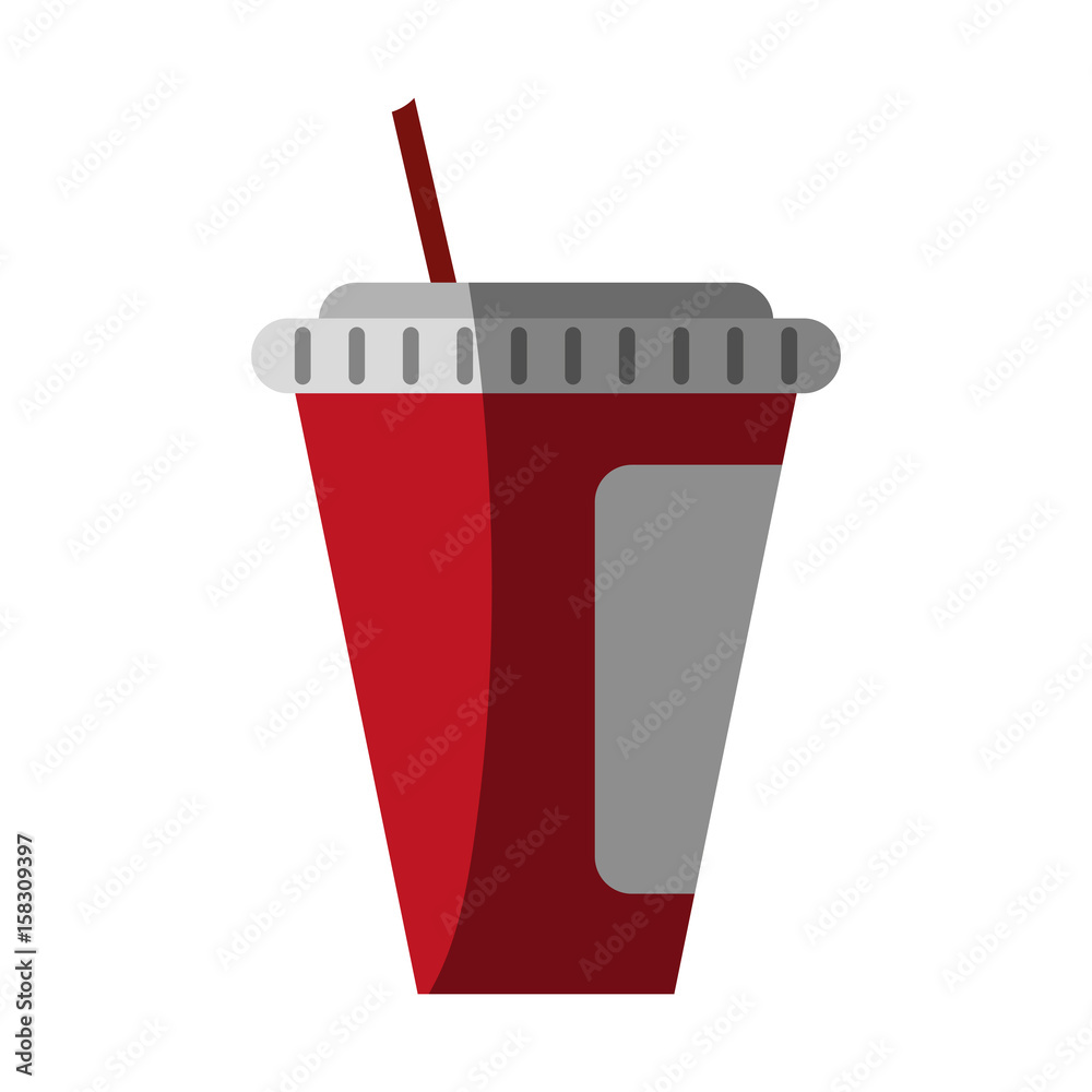 soda disposable cup icon image vector illustration design 