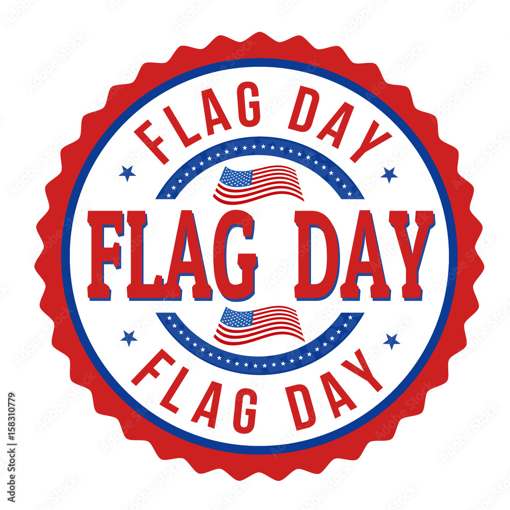 Flag day label or stamp Stock 벡터 Adobe Stock