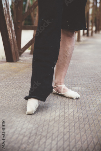 Dancer shoes in the city © karrastock