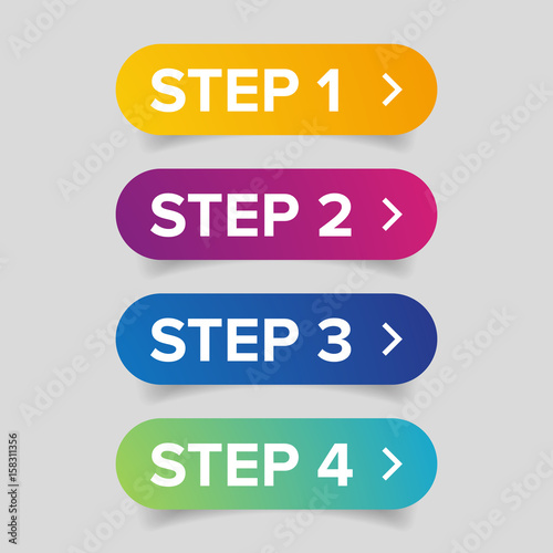 One two three four progress bar button