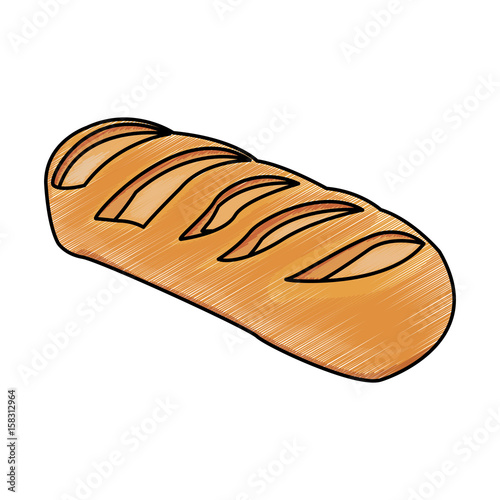 breakfast food bread wheat grain vector illustration