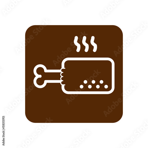 Meat thigh food icon vector illustration graphic design