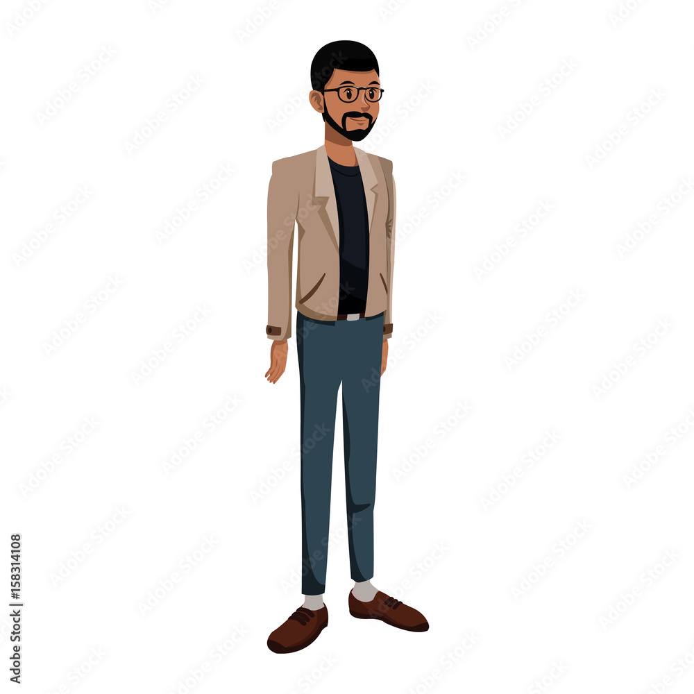 young man in casual clothes standing vector illustration young man in casual clothes standing vector illustration