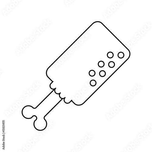Meat thigh food icon icon vector illustration graphic design