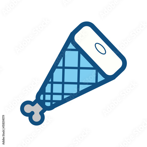 Meat thigh food icon vector illustration graphic design