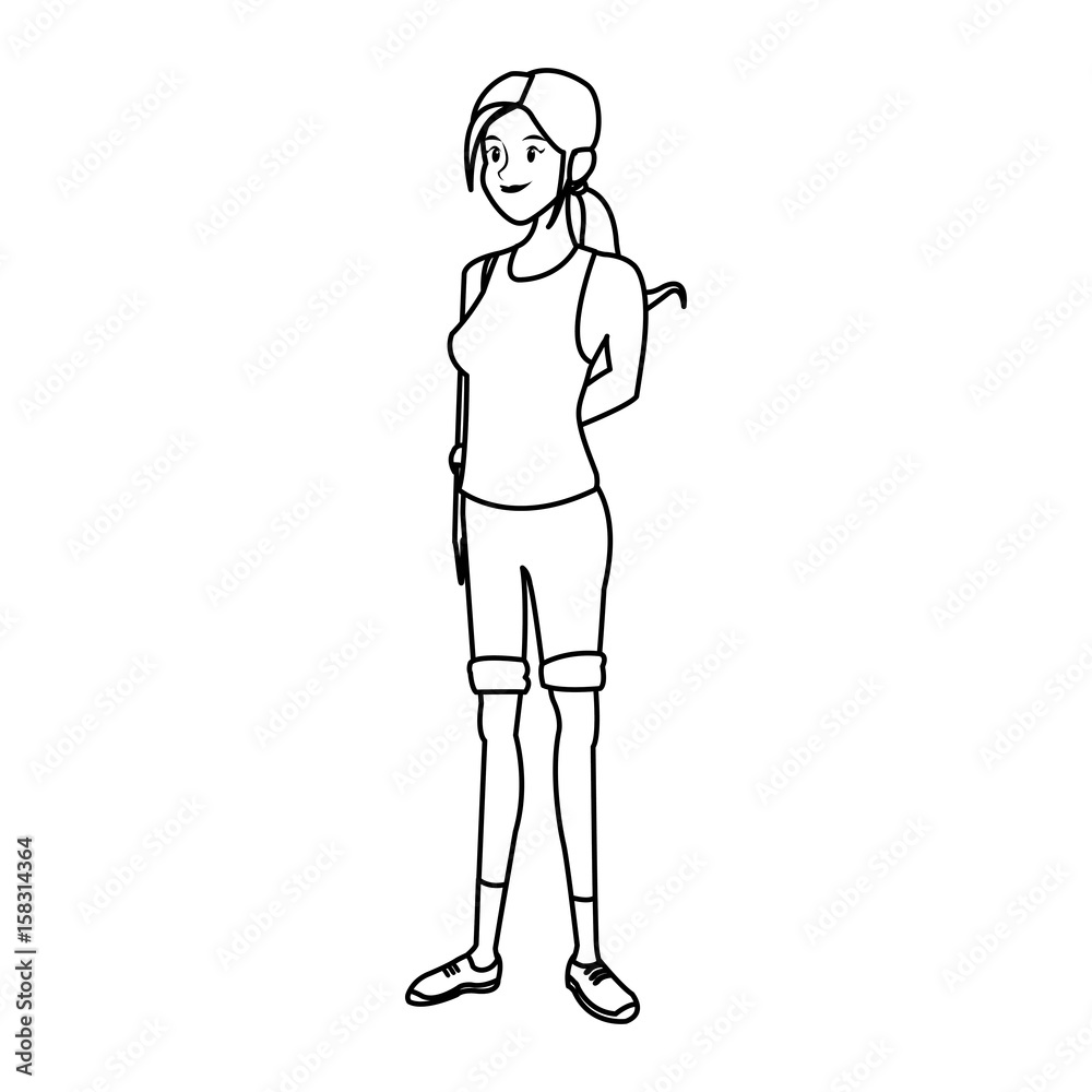 woman cartoon character young girl casual vector illustration woman cartoon character young girl casual vector illustration