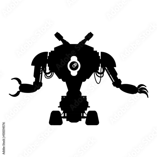 robot toy funny icon vector illustration graphic design