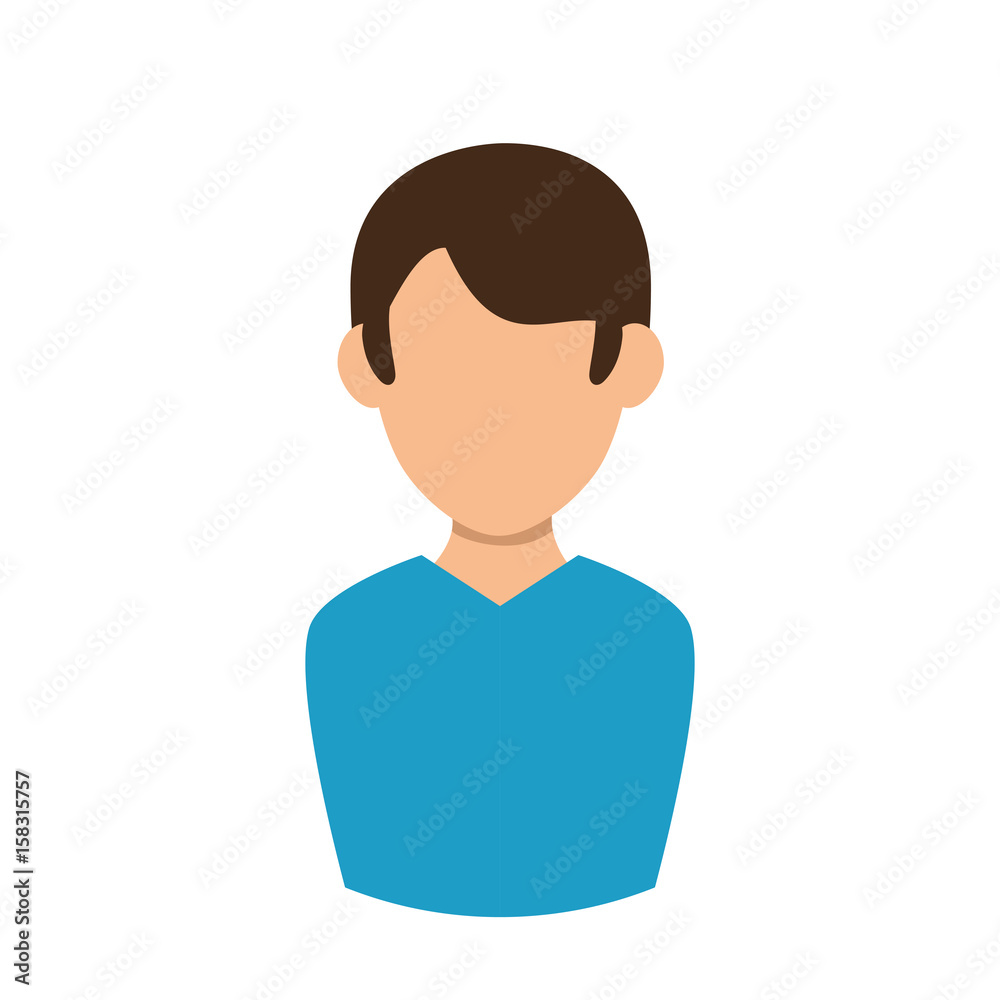 avatar man icon over white background. vector illustration avatar man icon over white background. vector illustration