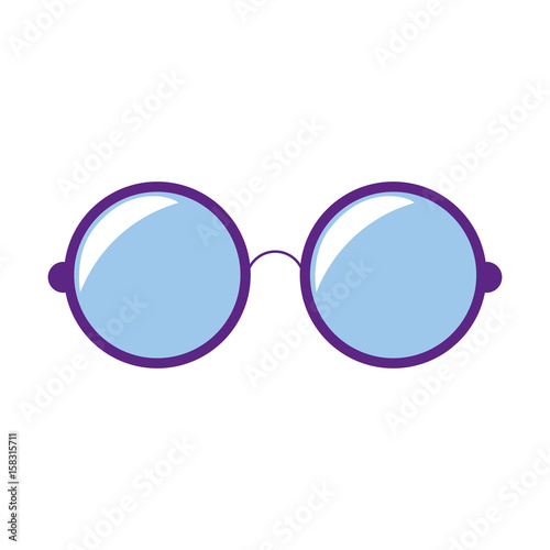 glasses icon over white background. vector illustration