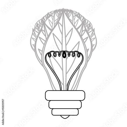 Green energy bulb icon vector illustration graphic design