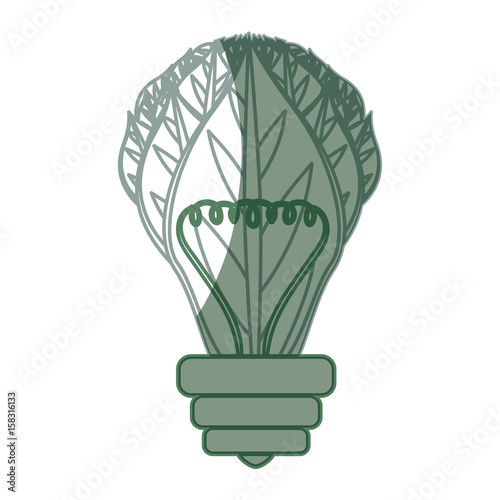 Green energy bulb icon vector illustration graphic design