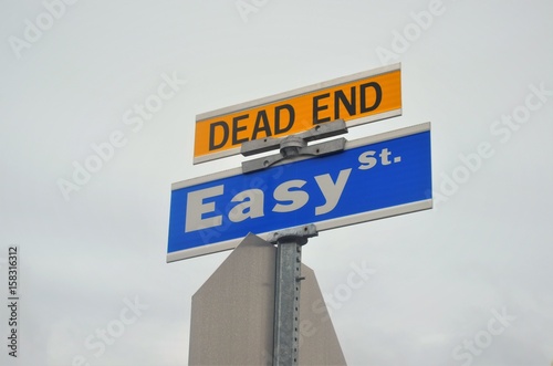 Dead End Easy Street Sign