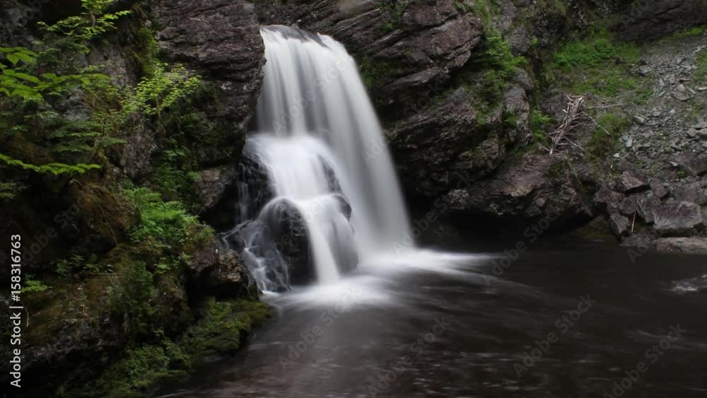 Waterfall in a Lush Forest in the Springtime- James River, Marshy Hope, Nova Scotia Waterfall in a Lush Forest in the Springtime- James River, Marshy Hope, Nova Scotia