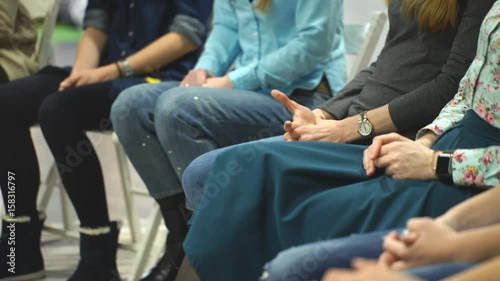 women sitting in circle during session with psychologist