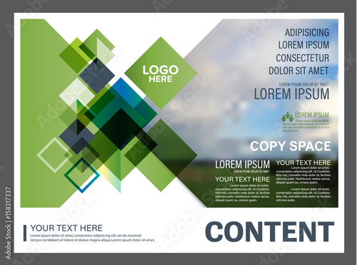 Presentation layout design template. Annual report cover page. landscape nature background. illustration vector artwork