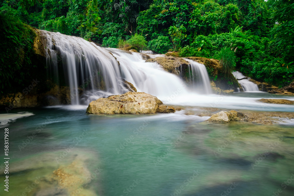 Obraz premium Aliwagwag waterfall in Cateel, Philippines